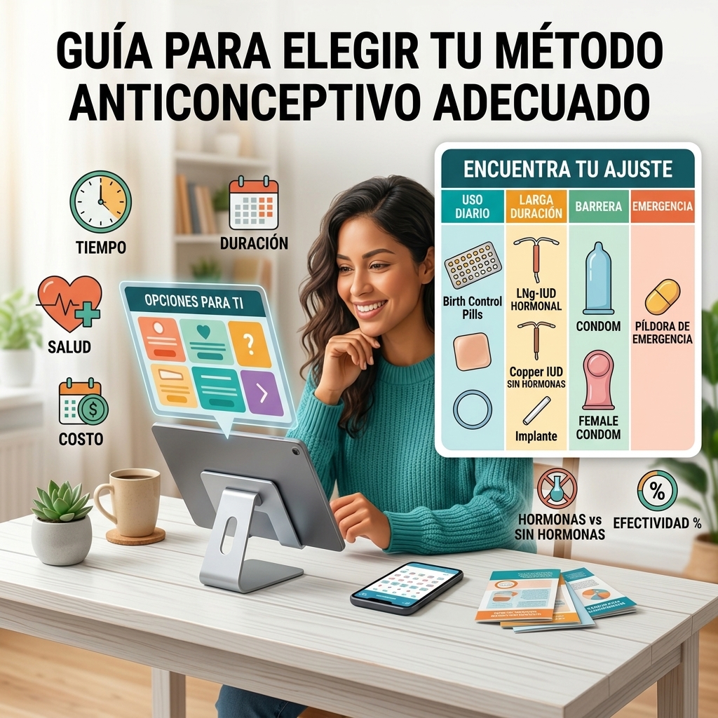 Guía Completa de Métodos Anticonceptivos: Cómo Elegir el Adecuado para Ti